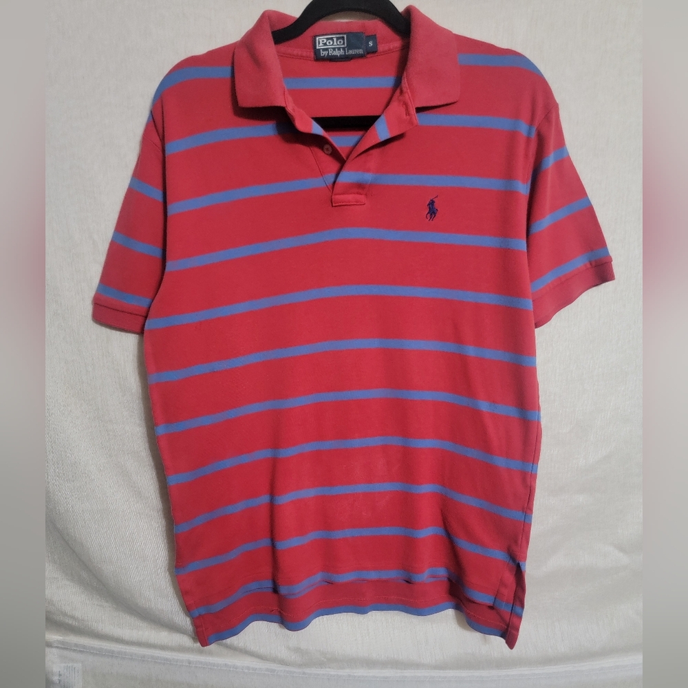 Polo by Ralph Lauren Red and Blue Striped Shirt